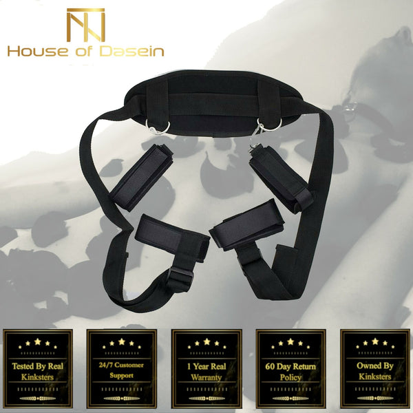 Full Restraints Set  Slave Straps Wrist Ankle Cuffs Kit Restraint Kits & Sets