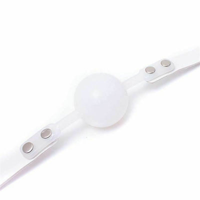 White Silicone Ball Gag Slave   Kink Fetish Restraints Gags