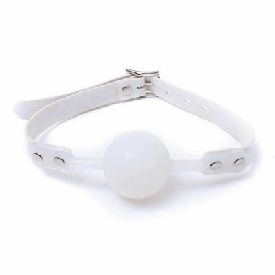 White Silicone Ball Gag Slave   Kink Fetish Restraints Gags