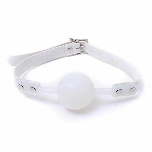 White Silicone Ball Gag Slave   Kink Fetish Restraints Gags