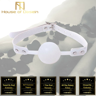 White Silicone Ball Gag Slave   Kink Fetish Restraints Gags