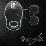 Powerful Black Cock Vibrator Silicone Waterproof Rechargeable Penis Ring