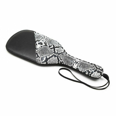 Double Layer Leather Black White Spanking Paddle  Fetish Paddles