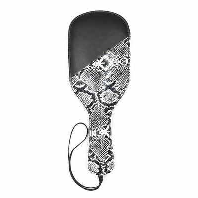 Double Layer Leather Black White Spanking Paddle  Fetish Paddles