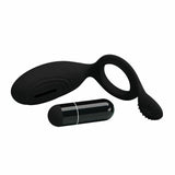 Black Stretchy Cock Clitoral Vibrator Pretty Love Penis Ring Couples