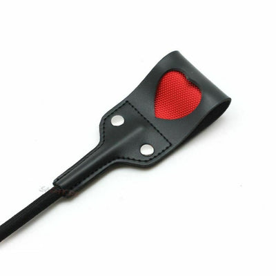 Black Leather Silicone Riding Crop  Sex Whip Impact Toy Fetish Kink Crops