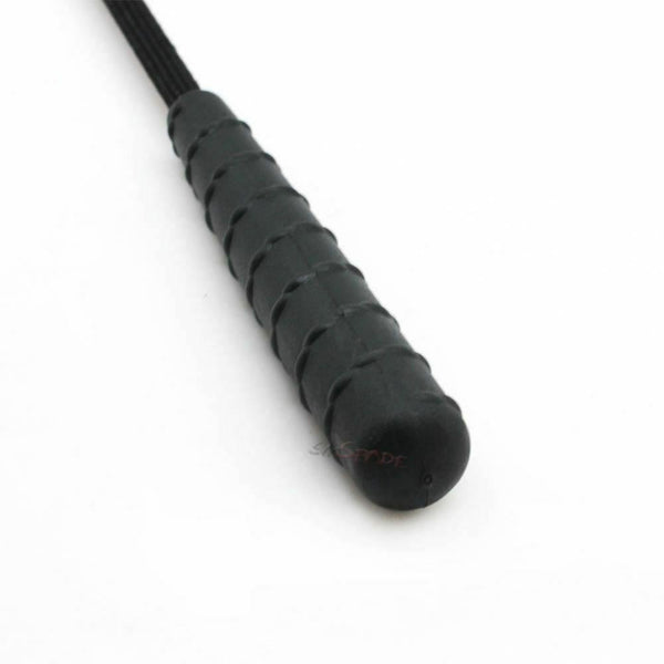 Black Leather Silicone Riding Crop  Sex Whip Impact Toy Fetish Kink Crops
