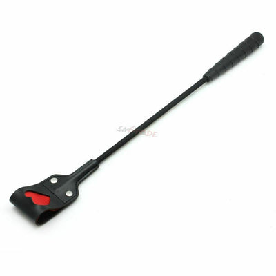 Black Leather Silicone Riding Crop  Sex Whip Impact Toy Fetish Kink Crops
