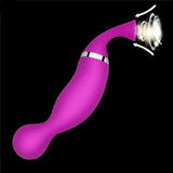 Sucking Vibrator Double Ended Nipple Clitoris Suction G Spot Vibrations