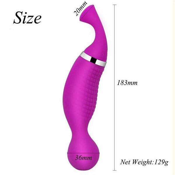 Sucking  Double Ended Nipple Clitoris Suction G Spot Vibrations Clitoral s