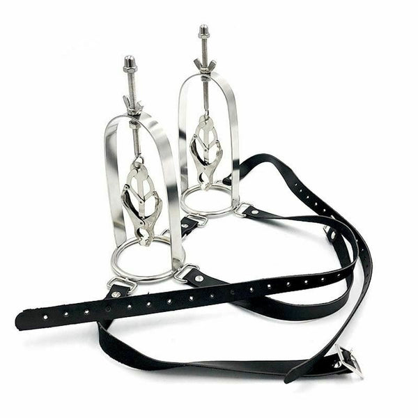 Breast Harness Metal Nipple Clamps Torture Play   Restraints Nipple & Clitoral Toys