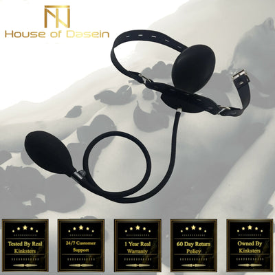 Inflatable  Dildo Gag Dong Mouth Plug   Slave Restraints |Black Gags