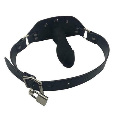 Inflatable  Dildo Gag Dong Mouth Plug   Slave Restraints |Black Gags