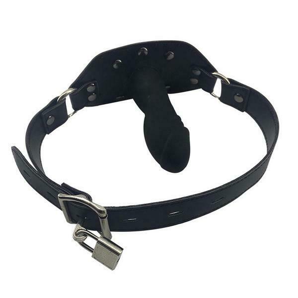Inflatable  Dildo Gag Dong Mouth Plug   Slave Restraints |Black Gags