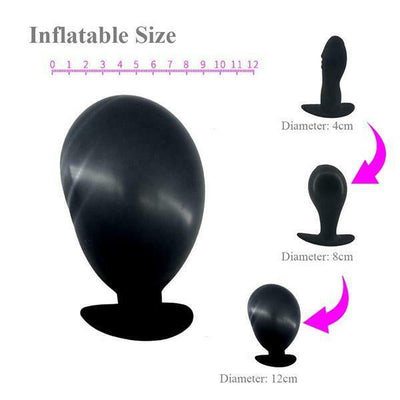 Inflatable  Dildo Gag Dong Mouth Plug   Slave Restraints |Black Gags