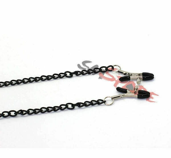 Floral Cloth Metal Ring Gag Nipple Clamps Black Chain   Restraints Gags
