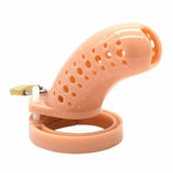 Plastic Male Chastity Device Breathable Locking Cock Cage Penis Ring Men