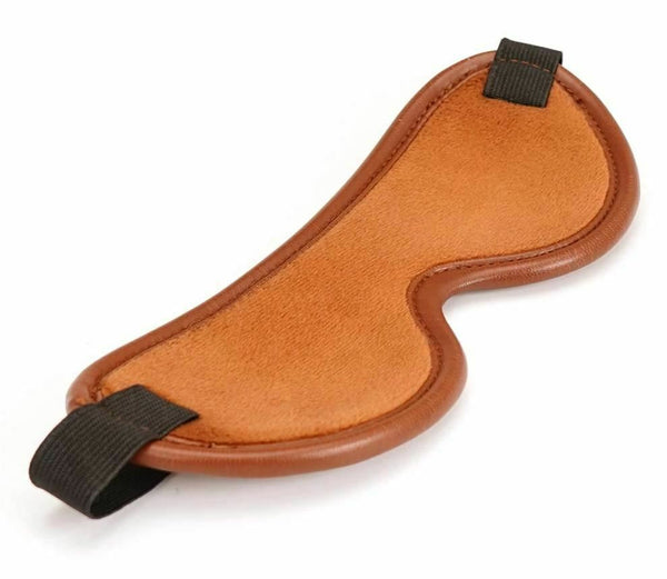 Brown Leather Blindfold   Restraints Sensory Deprivation Fetish Blindfolds