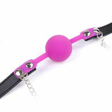 Pink Ball Gag With Nipple Clamps Mouth Bondage Fetish Bdsm Restraints