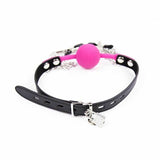 Pink Ball Gag With Nipple Clamps Mouth Bondage Fetish Bdsm Restraints