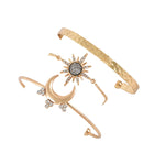 Bracelets Veile Studios Moon Sun Full Diamond Bracelet Fashion Jewellery Alloy Geometric Design For Women