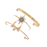 Bracelets Veile Studios Moon Sun Full Diamond Bracelet Fashion Jewellery Alloy Geometric Design For Women