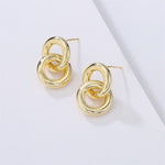 Veile Studios Glossy Geometric Retro High End Copper Cool Style Accessories Earrings