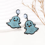 Earrings Veile Studios Cartoon Funny Cute Little Pearl Halloween Ghost Face For Festive Wear