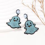 Earrings Veile Studios Cartoon Funny Cute Little Pearl Halloween Ghost Face For Festive Wear