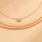 Veile Studios Retro Snake Bone Twist Chain Necklace With Rhinestone Pendant For Women Necklaces & Pendants