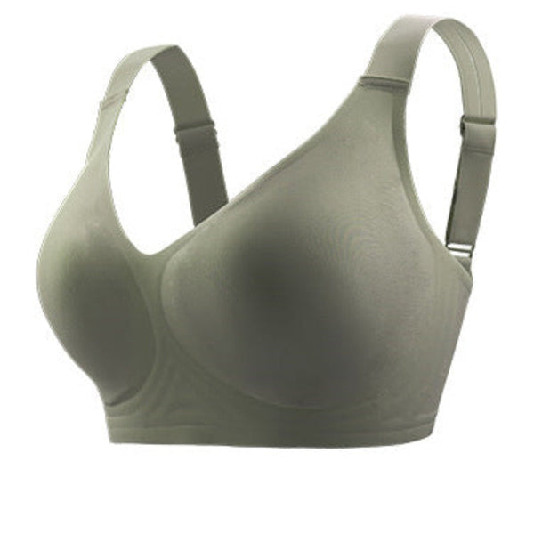 Women's Deep V Neck Seamless Wireless Gathering Bra Bras