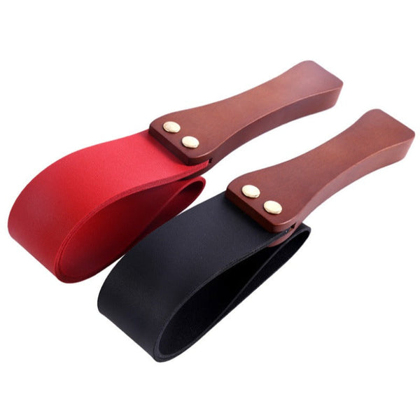 Handle Female Training Tool Butt Beating Horsewhip Pu Leather Racket Red Black Belts