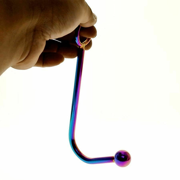 Stainless Steel Metal Rainbow Anal Hook  Butt Plug Ball  Restraint Anal Balls & Beads