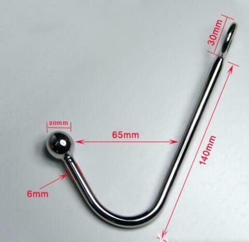 Stainless Steel Metal Rainbow Anal Hook  Butt Plug Ball  Restraint Anal Balls & Beads