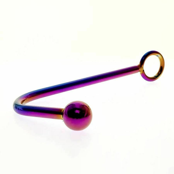 Stainless Steel Metal Rainbow Anal Hook  Butt Plug Ball  Restraint Anal Balls & Beads