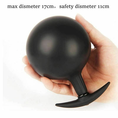 Inflatable Big Plug With Steel Beads Expandable Anal Dilator Non Vibrating Butt Plugs