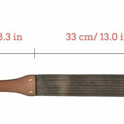 Genuine Leather Spanking Flogger  Strip Paddle Handle Floggers