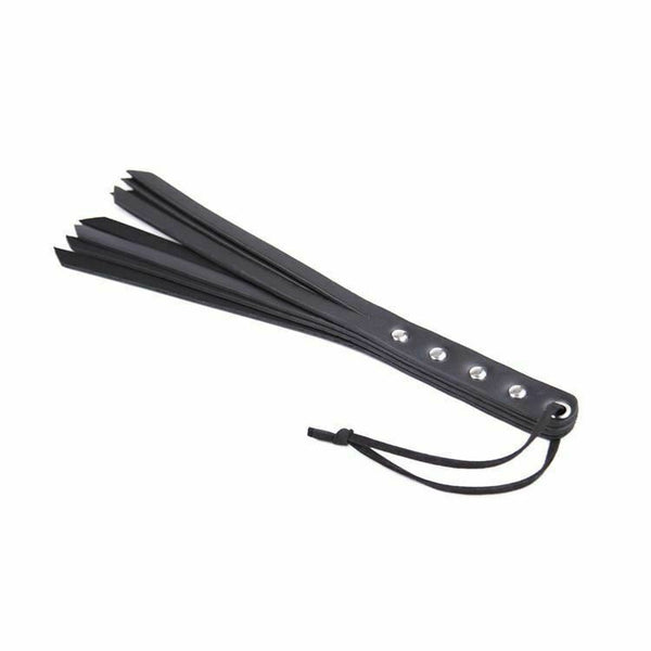 Black Pu Leather Paddle Flogger Ass Spanking Whip  Sex Toys Floggers