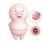 Cute Pink Pig Licking Vibrator Tongue Oral Sex Clitoral Simulator Nipple Massager