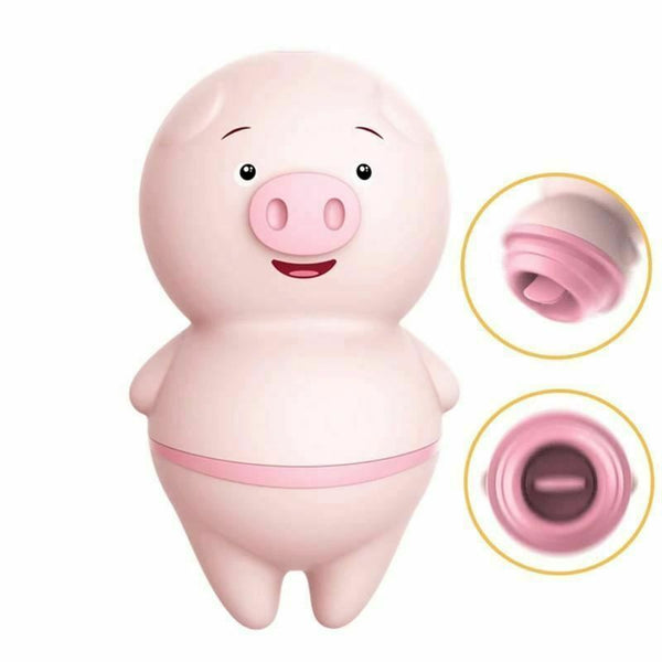 Cute Pink Pig Licking  Tongue Oral Sex Clitoral Simulator Nipple Massager Clitoral s