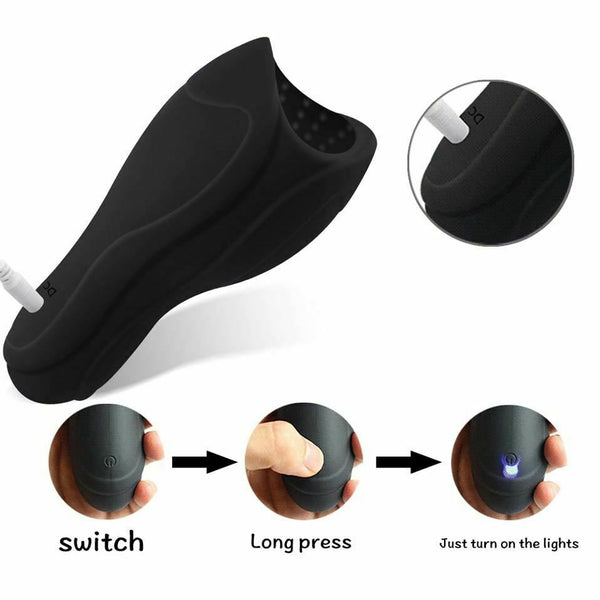 Silicone Male  Oral Sex Masturbation Glans Sensitivity Exercise Men Masturbators