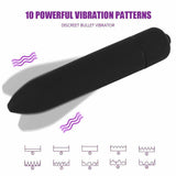 Powerful Frequency Black Mini Bullet Vibrator Clitoris G Spot Stimulator