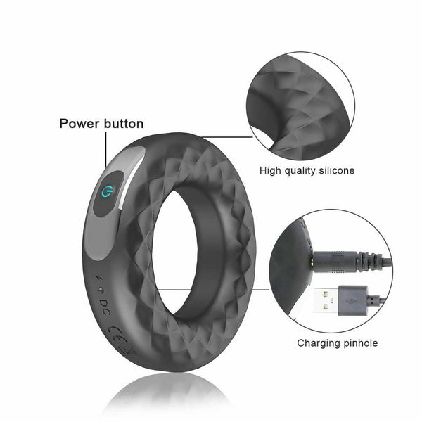 Rechargeable Speed Vibrating   Ring   Rings