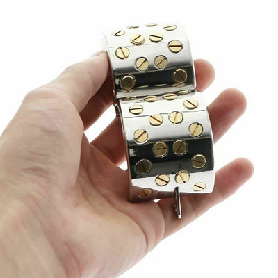 Kalis Teeth 4 Rows Gold Spikes Metal Extreme Chastity Device  Ring  Rings