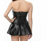 Black Corset Mini Skirt Erotic Clothing Women Clubwear Bdsm Dungeon Kink