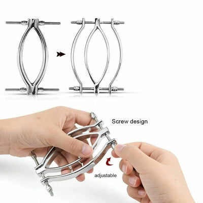 Stainless Steel Metal Clamps  Vagina Speculum Labia Spreader Nipple & Clitoral Toys