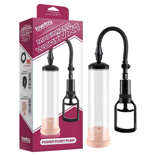 Maximizer Worx Vx1  Pump Clear  With Vagina Sleeve &  Ring  Pumps