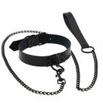 Rivet Slave Collar With Leash Bdsm Bondage Pet Play Owned Submissive