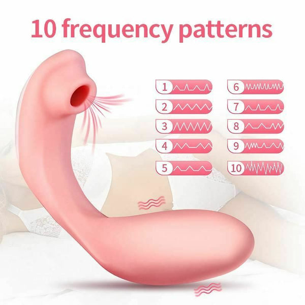 Double Wearable Sucking  Clit G Spot Stimulation Clitoral s