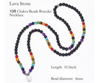 Veile Studios Volcanic Stone Chakra Bead Bracelet Necklace Necklaces & Pendants